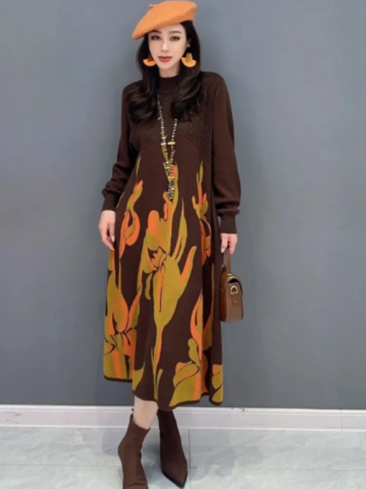 URIOR 2023 Autumn Winter New Casual Versatile Knitted Slim Dress Color Matching Fashion Women Sweater Pullove Dress
URIOR 2023 Autumn Winter New Casual Versatile Knitted Slim Dress Color Matching Fashion Women Sweater Pullove Dress