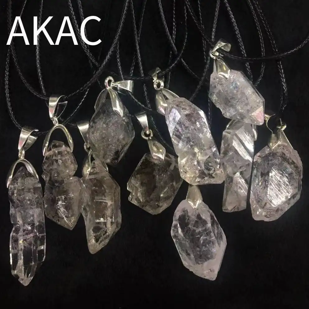 3pendants AKAC natural Herkimer diamond irregular pendant with rope wholesale send randomly
3pendants AKAC natural Herkimer diamond irregular pendant with rope wholesale send randomly
