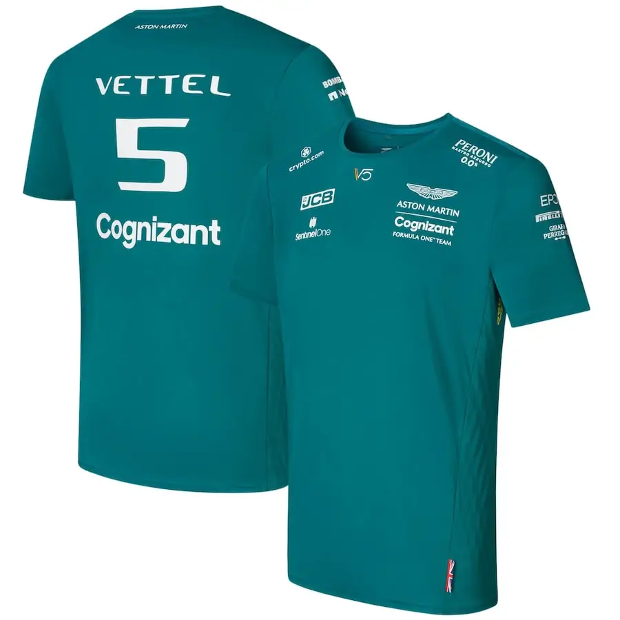 Aston Martin Sebastian Vettel F1 Top Short Sleeve T-Shirt Formula One Racing Suit Quick Dry Breathable Outdoor Tee Clothing
Aston Martin Sebastian Vettel F1 Top Short Sleeve T-Shirt Formula One Racing Suit Quick Dry Breathable Outdoor Tee Clothing