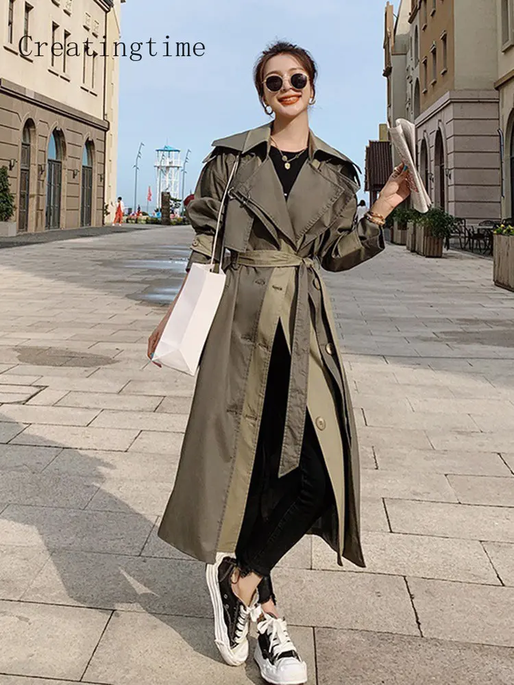 Colorblock Trench Coat For Women 2022 Autumn New Patchwork Lapel Double Breasted Belt Fashion Long Windbreaker Streetwear 1A226 
Colorblock Trench Coat For Women 2022 Autumn New Patchwork Lapel Double Breasted Belt Fashion Long Windbreaker Streetwear 1A226