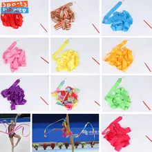 2 Meters 4M 6M Color Women Gym Dance Ribbons Rhythmic Art Gymnastics Ballet Streamer Twirling Rod Rainbow Stick Sports Training