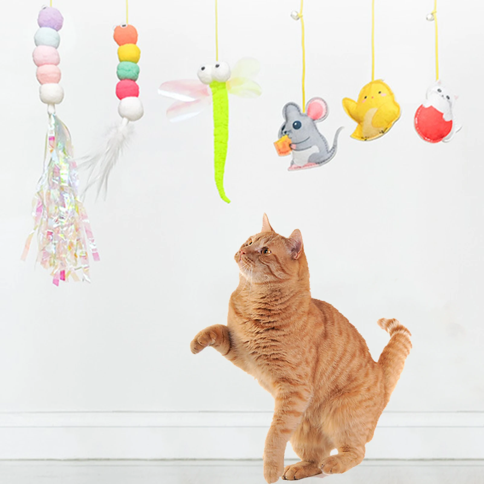 Interactive Cat Toy Funny Hanging Automatic Mouse Toys Cat Stick with Bell Toy for Kitten Playing Teaser Wand Toy Cat Supplies
Interactive Cat Toy Funny Hanging Automatic Mouse Toys Cat Stick with Bell Toy for Kitten Playing Teaser Wand Toy Cat Supplies
