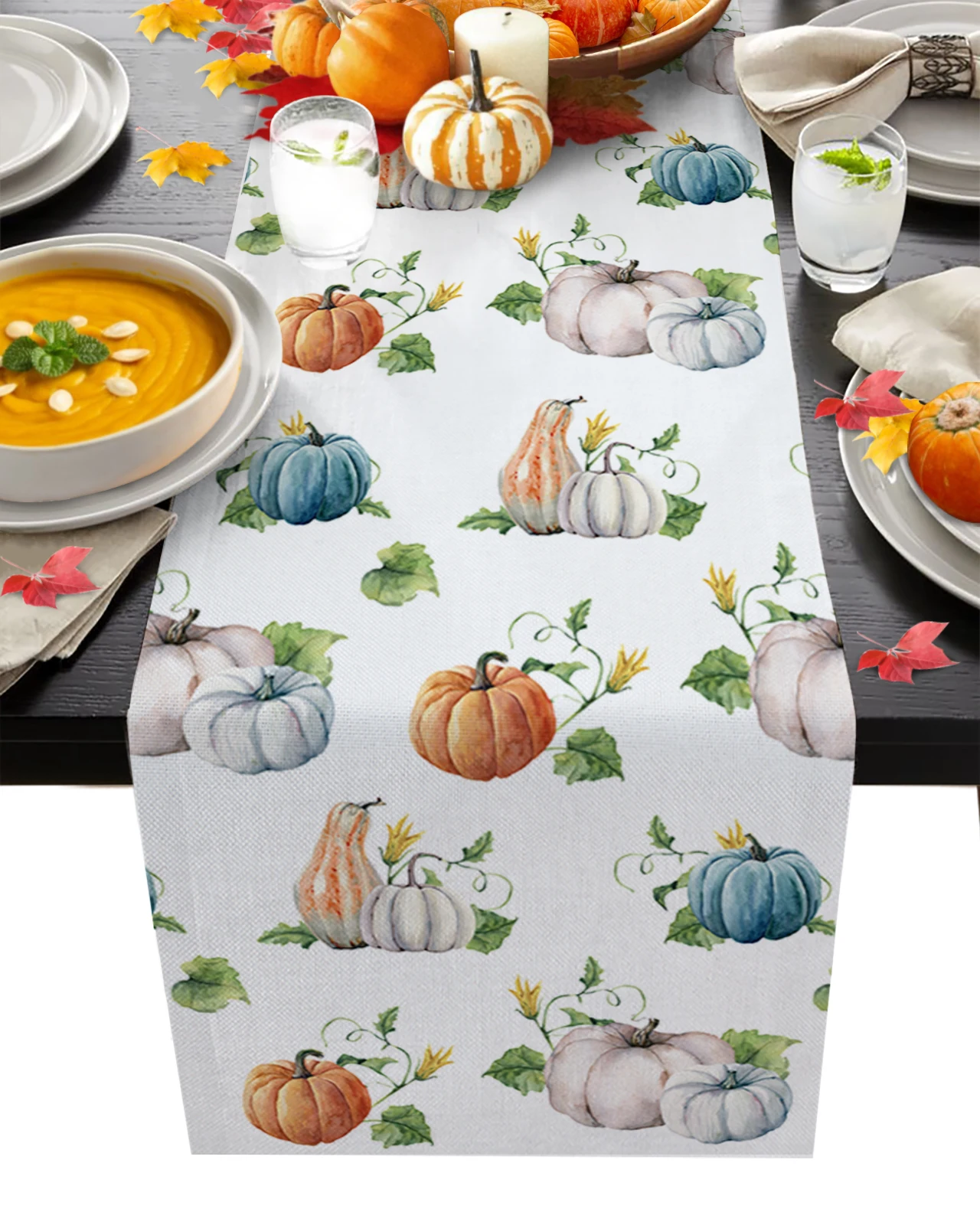 Thanksgiving Fall Pumpkin Maple Leaf Table Runner Autumn Dining Table Decor Tablecloth Thanksgiving Holiday Decor Table Runner
Thanksgiving Fall Pumpkin Maple Leaf Table Runner Autumn Dining Table Decor Tablecloth Thanksgiving Holiday Decor Table Runner
