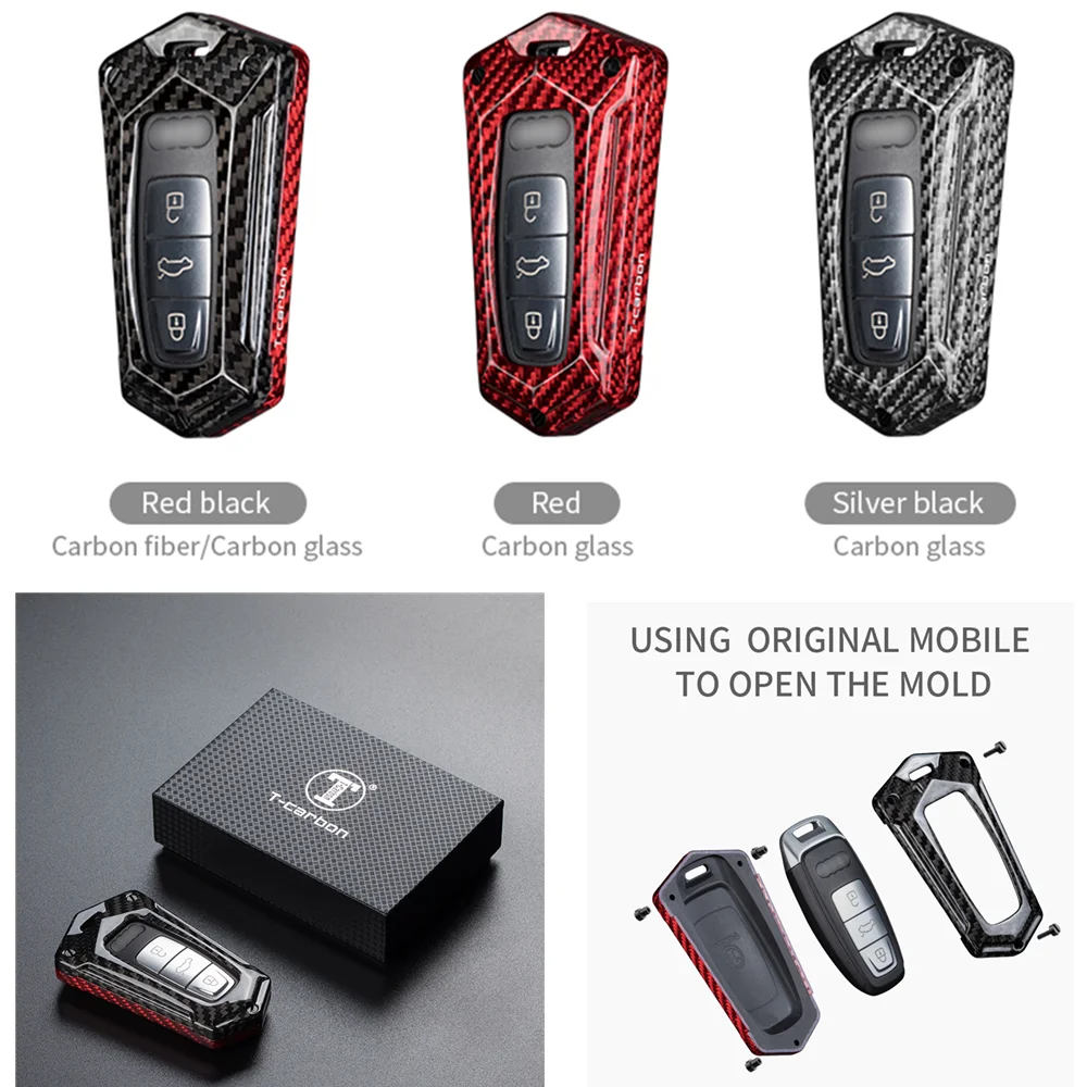 Car Remote Smart Key Holder Shell Fob Cover Case Trim Interior Part Carbon Fiber For Audi A6 A7 A8 Q8 2018-2021
Car Remote Smart Key Holder Shell Fob Cover Case Trim Interior Part Carbon Fiber For Audi A6 A7 A8 Q8 2018-2021