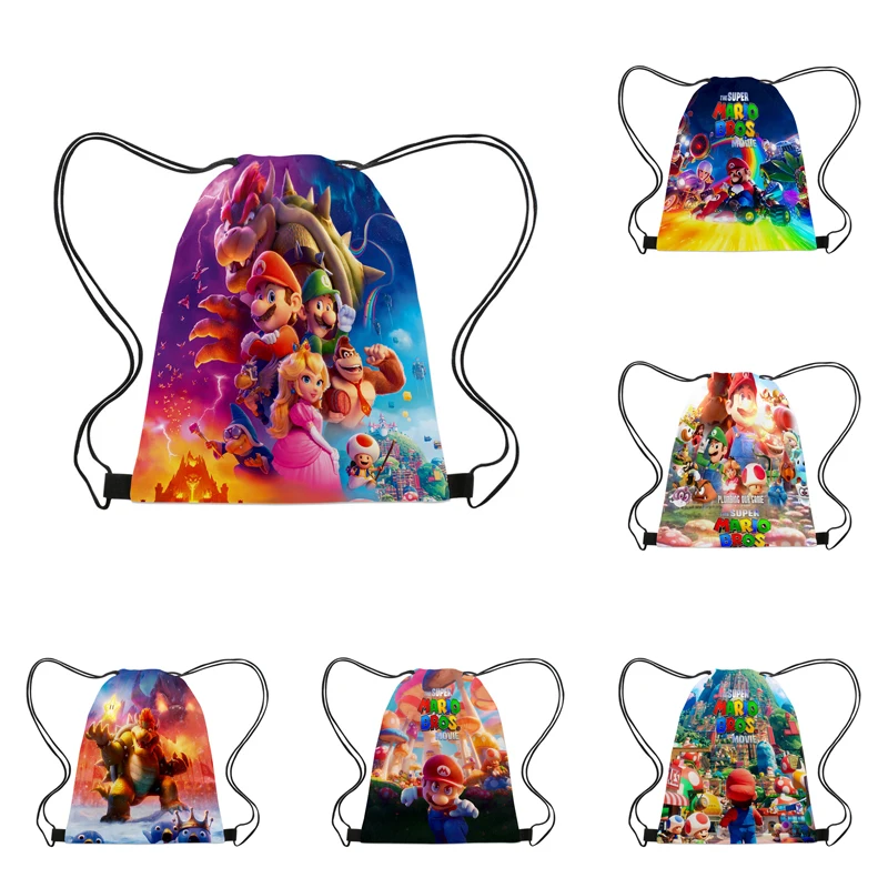 The Super Mario Bros. Movie Anime Figure Polyester Drawstring Pocket School Bag Drawstring Backpack Peripheral Birthday Gifts
The Super Mario Bros. Movie Anime Figure Polyester Drawstring Pocket School Bag Drawstring Backpack Peripheral Birthday Gifts