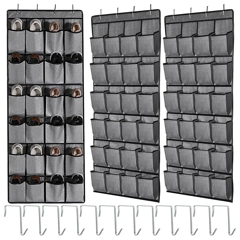 Wall Shoe Storage Rack Hanging Shoe Rack With 24 Fabric Pockets For Hanging Closet Holder Storage Men Women - 3 Pack
Wall Shoe Storage Rack Hanging Shoe Rack With 24 Fabric Pockets For Hanging Closet Holder Storage Men Women - 3 Pack