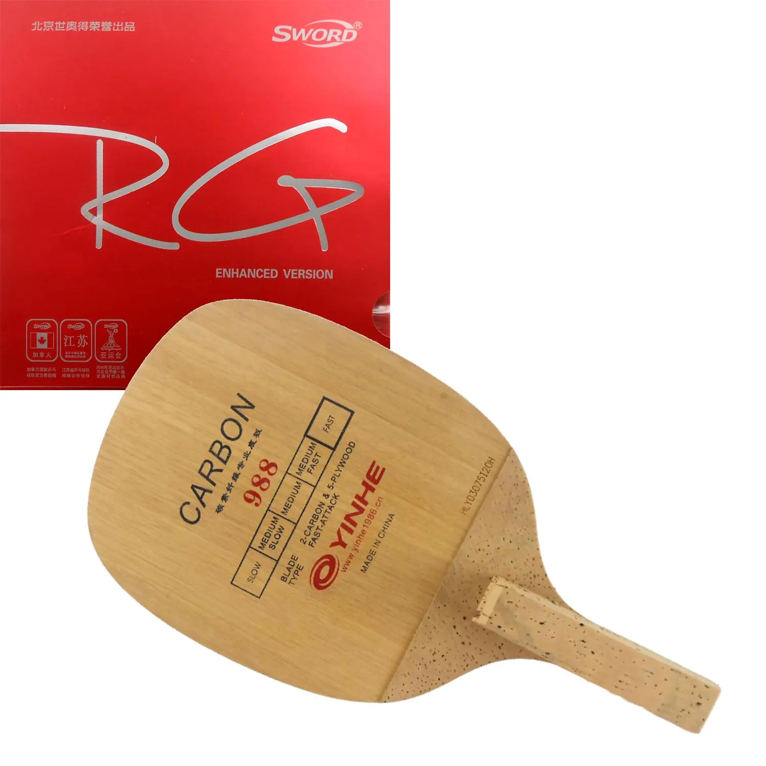 Pro Combo Racket yinhe 988 Table Tennis blade with Sword RG Pimples In PingPong Rubber
Pro Combo Racket yinhe 988 Table Tennis blade with Sword RG Pimples In PingPong Rubber