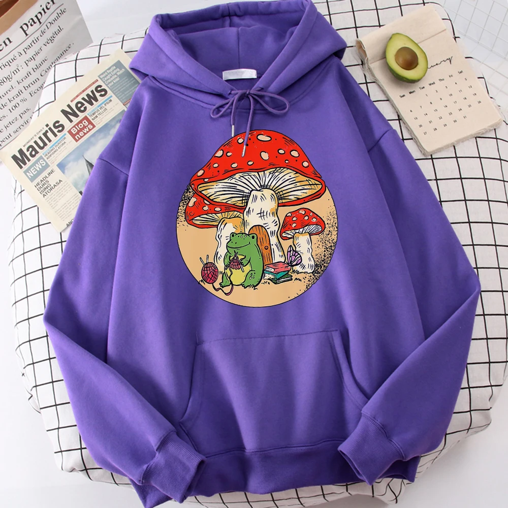 Cute Cottagecore Aesthetic Frog Kinting Mushroom Women Hoodie Fashion Oversized Hoody Casual Sweatshirts Autumn Woman Clothing 
Cute Cottagecore Aesthetic Frog Kinting Mushroom Women Hoodie Fashion Oversized Hoody Casual Sweatshirts Autumn Woman Clothing