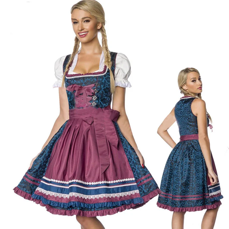 High Quality Traditional Bavarian Oktoberfest Beer Girl Maid Costume Dirndl Waitress Wench Dress Female Music Festival Clothes
High Quality Traditional Bavarian Oktoberfest Beer Girl Maid Costume Dirndl Waitress Wench Dress Female Music Festival Clothes