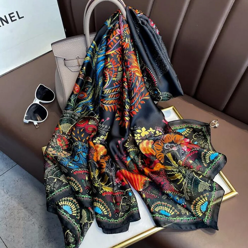 180*90CM flower scarf women's scarves spring summer western fashion mother gifts ladies middle-aged silk shawl
180*90CM flower scarf women's scarves spring summer western fashion mother gifts ladies middle-aged silk shawl