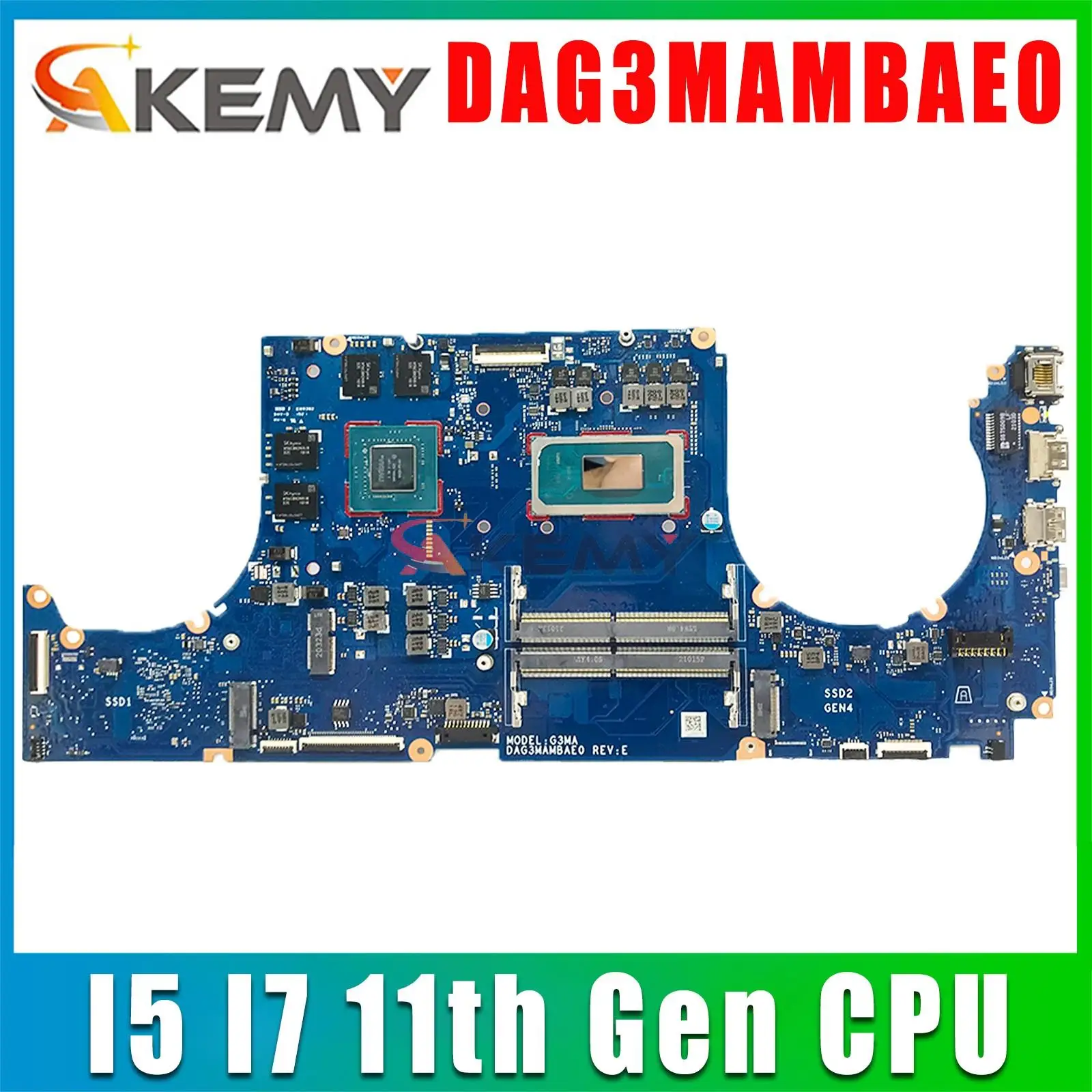 M54821-601 For HP Victus 16-D 16T-D Laptop Motherboard DAG3MAMBAE0 With I5-11400H i7-11800H CPU RTX3050
M54821-601 For HP Victus 16-D 16T-D Laptop Motherboard DAG3MAMBAE0 With I5-11400H i7-11800H CPU RTX3050
