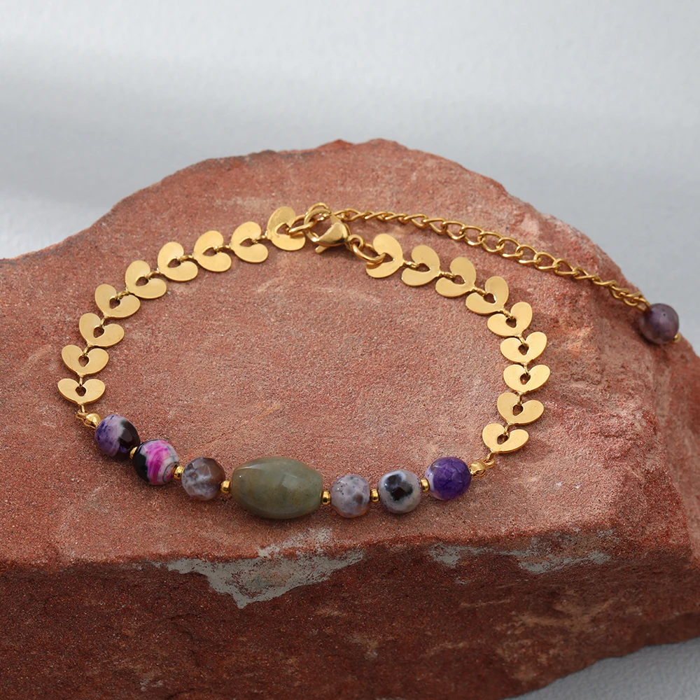 Natural Stone Stainless Steel Women's Bracelet 18K Gold Plated Waterproof Non Tarnish Fashion Jewelry Accessories 2022 New
Natural Stone Stainless Steel Women's Bracelet 18K Gold Plated Waterproof Non Tarnish Fashion Jewelry Accessories 2022 New