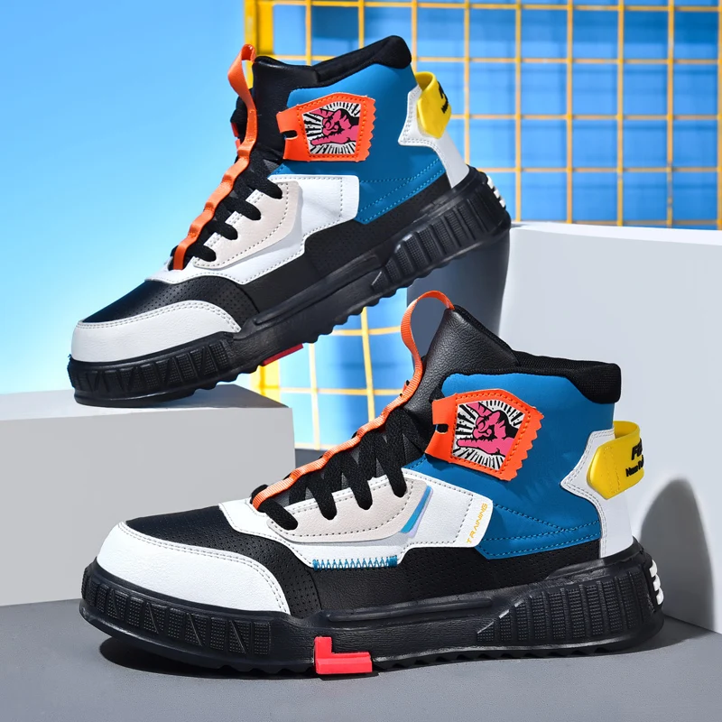 Men's Hight Top Skate Shoe Causal Dress All-Weather Breathable Lightweight Non-Slip Sneakers Comfort Fit Walking Shoes for Male
Men's Hight Top Skate Shoe Causal Dress All-Weather Breathable Lightweight Non-Slip Sneakers Comfort Fit Walking Shoes for Male