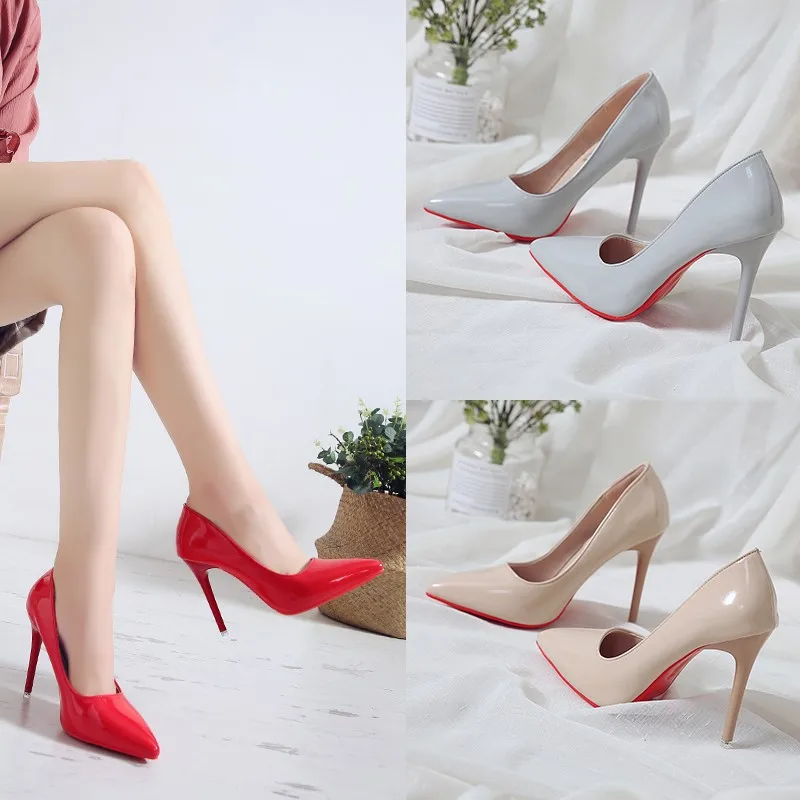 10CM Women Pump Shoes Nude Color High Heels PU Leather Stiletto Single Shoes Korean Sexy Pointed Pumps Black Party Work Shoes
10CM Women Pump Shoes Nude Color High Heels PU Leather Stiletto Single Shoes Korean Sexy Pointed Pumps Black Party Work Shoes