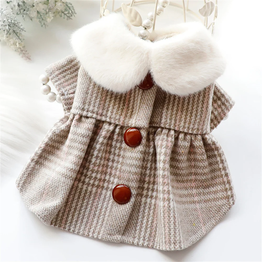 Winter Chocolate Plaid Dress Plush Warm Dog Clothes For Small Dogs Puppy Bichon Teddy Winter Dogs Jumpsuit Dress Pet Dog Costume
Winter Chocolate Plaid Dress Plush Warm Dog Clothes For Small Dogs Puppy Bichon Teddy Winter Dogs Jumpsuit Dress Pet Dog Costume
