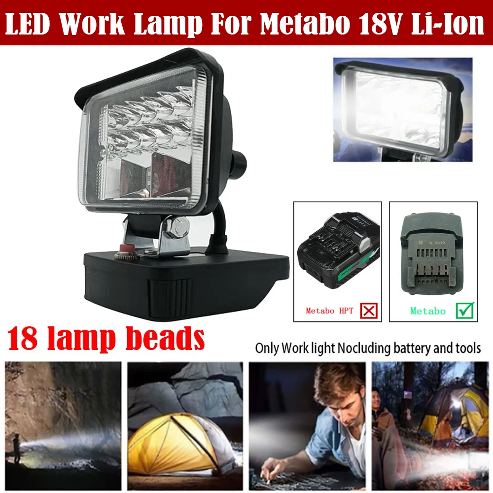 Светодиодная рабочая лампа для Metabo, литий-ионный аккумулятор 18 в 625367000 625368000 BS18 LT SSD18 LT, литий-ионный аккумулятор 30 Вт, светильник для инструментов
Светодиодная рабочая лампа для Metabo, литий-ионный аккумулятор 18 в 625367000 625368000 BS18 LT SSD18 LT, литий-ионный аккумулятор 30 Вт, светильник для инструментов