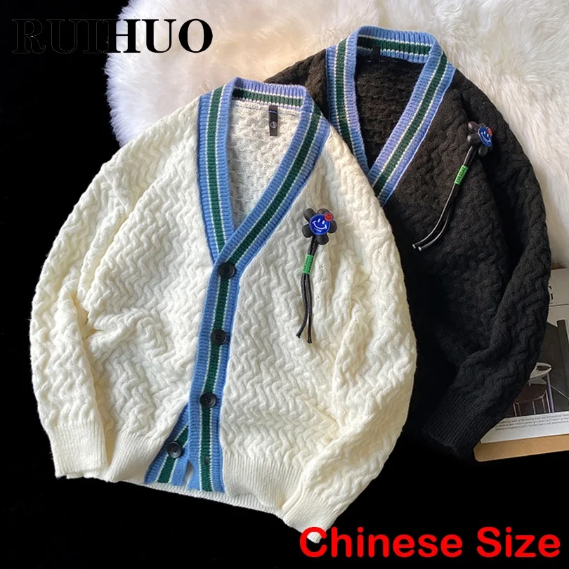 RUIHUO Cardigans For Men Winter Clothes Knitted Sweater For Men Clothing Black Cardigan For Men 3XL 2022 Autumn New Arrivals
RUIHUO Cardigans For Men Winter Clothes Knitted Sweater For Men Clothing Black Cardigan For Men 3XL 2022 Autumn New Arrivals