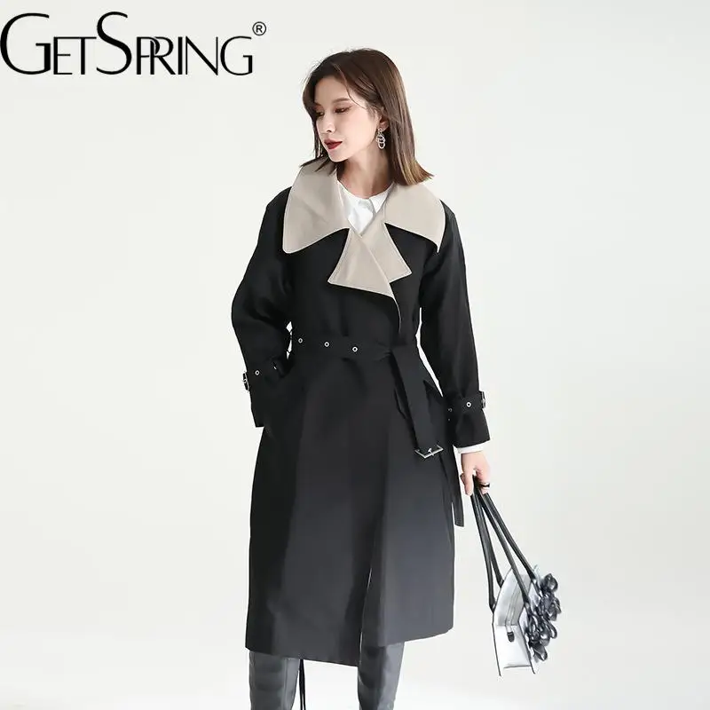 Getspring Women Trench Coat Color Matching Bandage Long Overcoat Women Fashion Splicing Autumn And Winter Long Coat 2022 New
Getspring Women Trench Coat Color Matching Bandage Long Overcoat Women Fashion Splicing Autumn And Winter Long Coat 2022 New