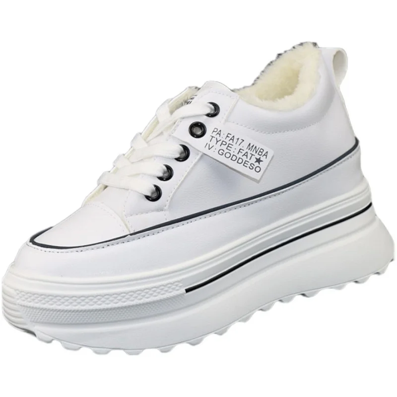 Fleece-Lined White Shoes Women's 2021 New Women's Platform Winter Slimming Small Height Increasing Insole Cotton-Padded Shoes
Fleece-Lined White Shoes Women's 2021 New Women's Platform Winter Slimming Small Height Increasing Insole Cotton-Padded Shoes