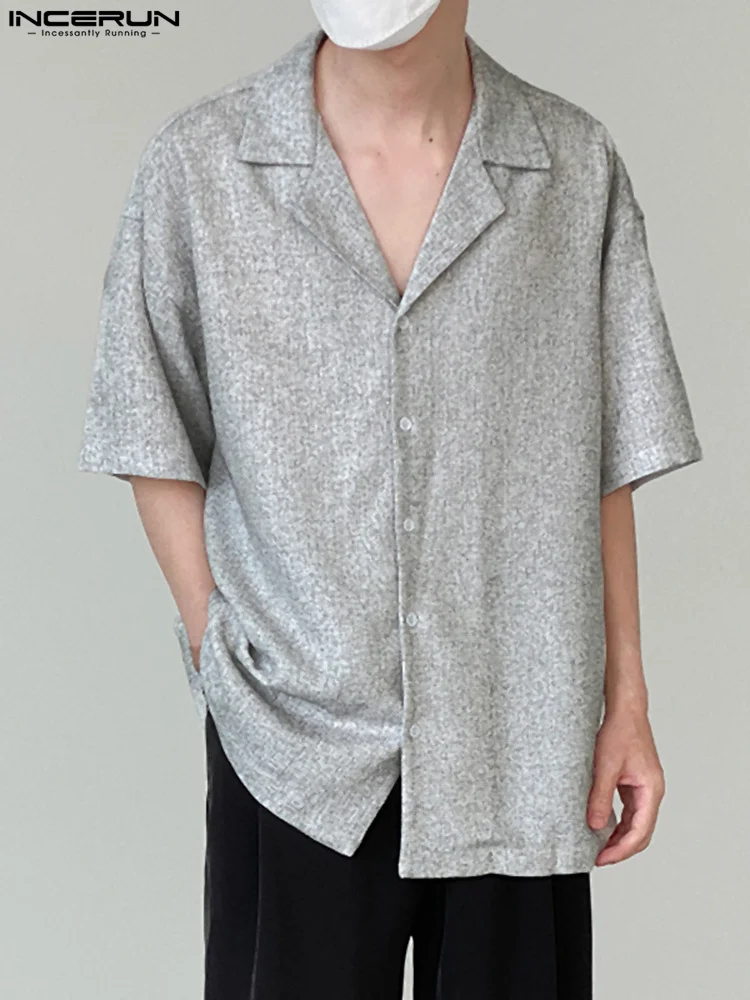 INCERUN Men Shirt Solid Color Lapel Short Sleeve Button Loose Casual Men Clothing 2022 Streetwear Summer Leisure Shirts S-5XL
INCERUN Men Shirt Solid Color Lapel Short Sleeve Button Loose Casual Men Clothing 2022 Streetwear Summer Leisure Shirts S-5XL