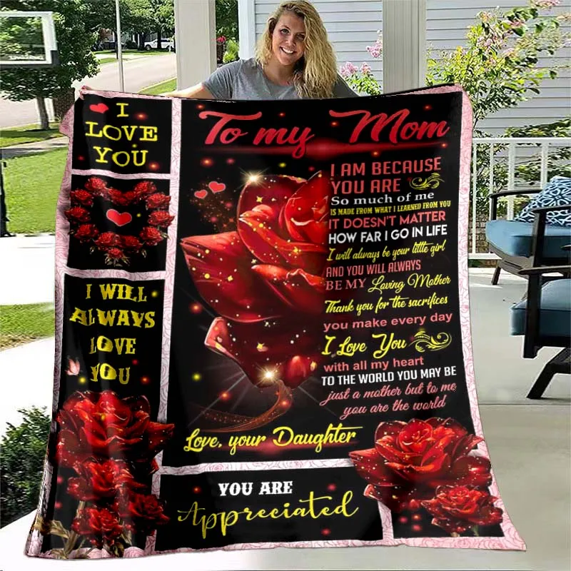 Подарочное фланелевое одеяло To My Mon, покрывало на диван, удобное Флисовое одеяло на Рождество и День матери, дарит подарок 
Подарочное фланелевое одеяло To My Mon, покрывало на диван, удобное Флисовое одеяло на Рождество и День матери, дарит подарок