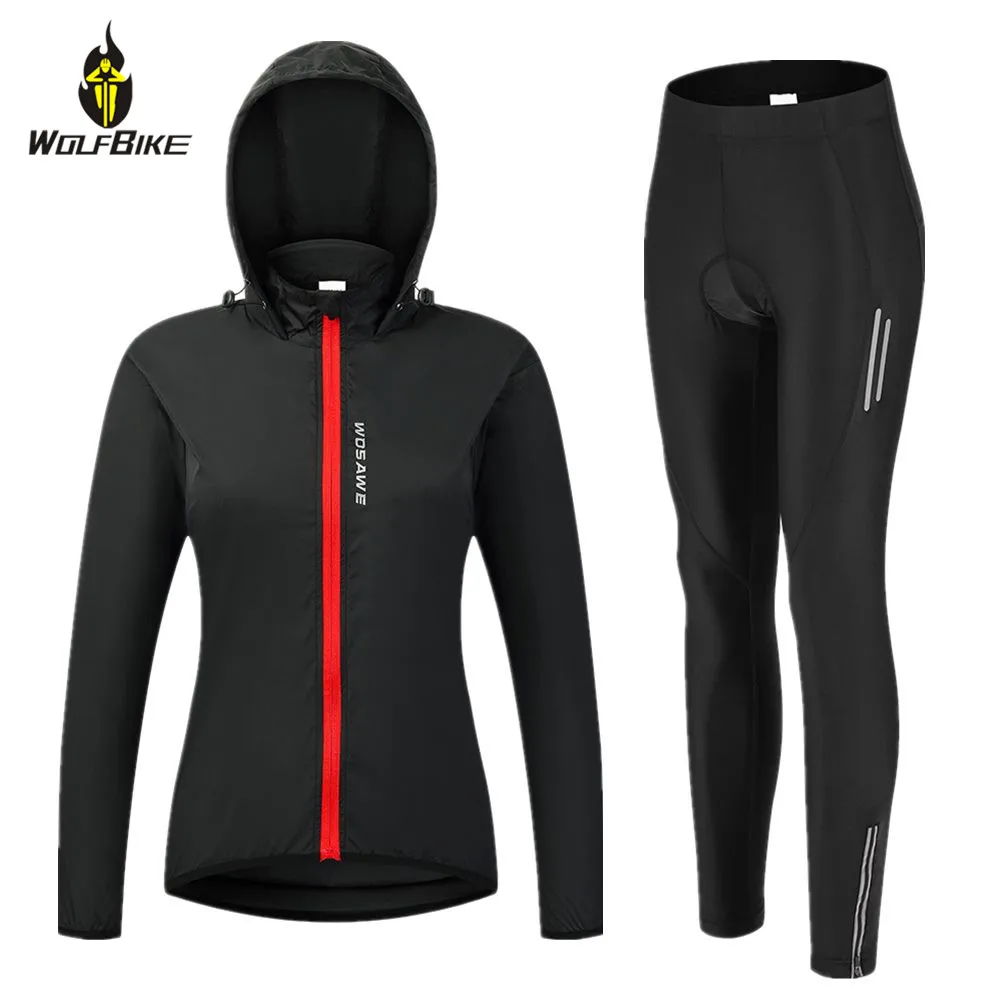 WOSAWE Long Sleeve Women Cycling Clothing Suit Bicycle Windbreaker Jersey Wind Coat Set Windproof MTB Bike Jacket Pants Jumpsuit
WOSAWE Long Sleeve Women Cycling Clothing Suit Bicycle Windbreaker Jersey Wind Coat Set Windproof MTB Bike Jacket Pants Jumpsuit