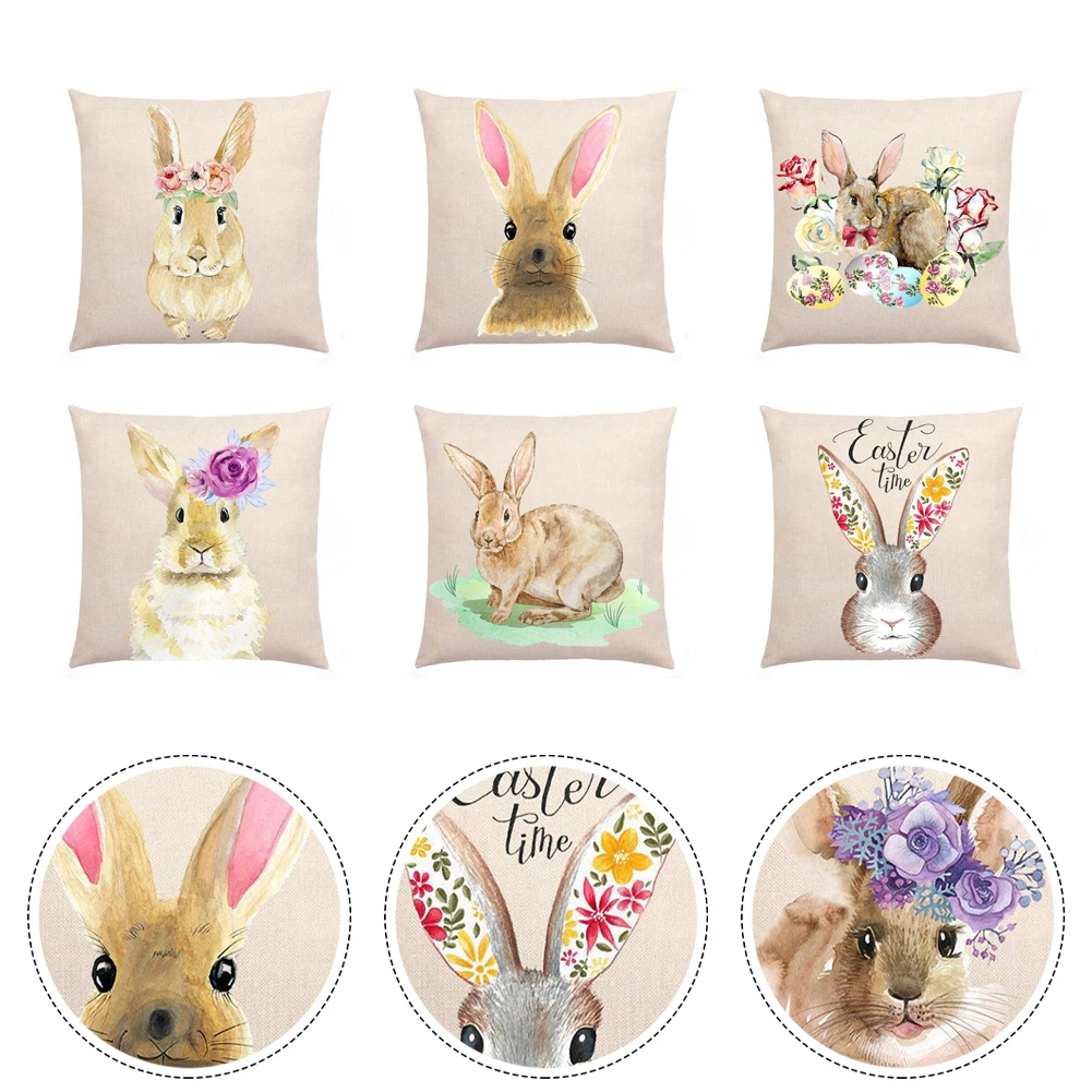 Happy Easter Decoration Cushion Cover For Home Easter Rabbit Eggs Pillowcase Bunny Easter Party Decoration Supplies Party Gift
Happy Easter Decoration Cushion Cover For Home Easter Rabbit Eggs Pillowcase Bunny Easter Party Decoration Supplies Party Gift