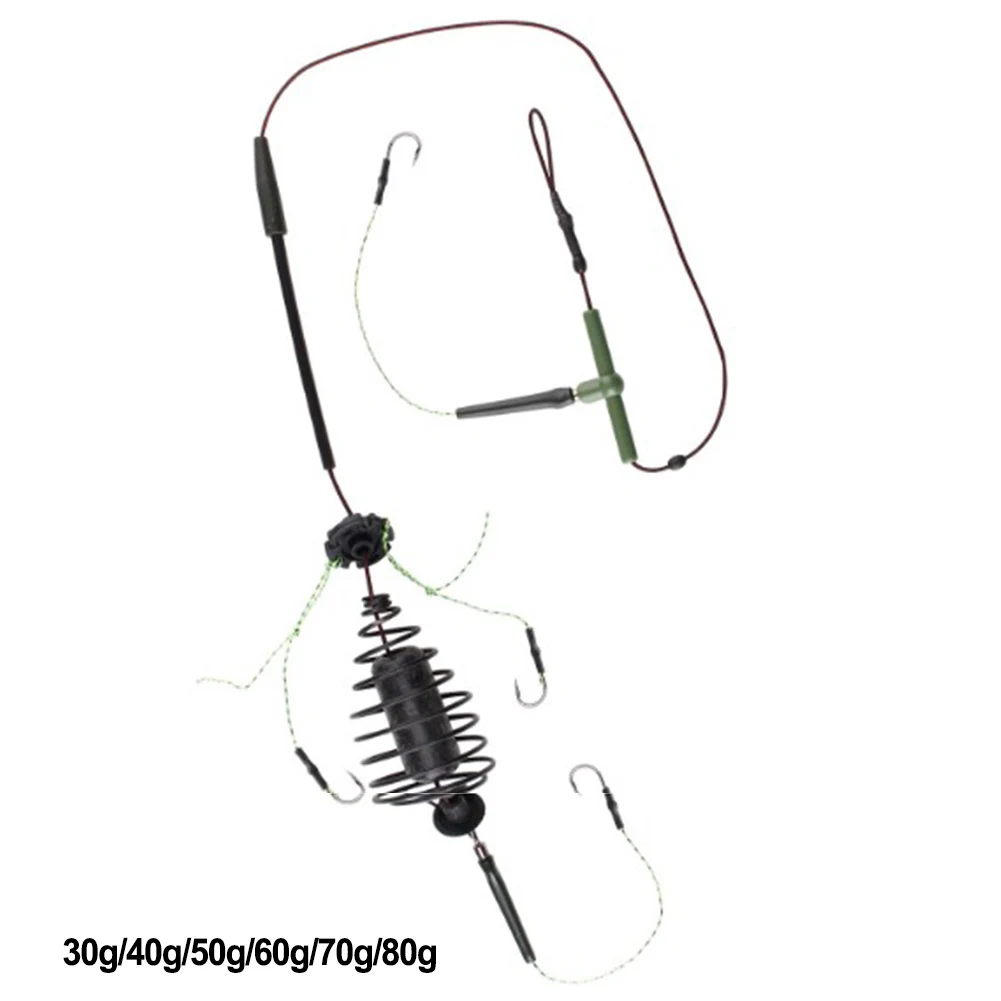 50cm Carp Fishing Feeder Bait Cage Hook Rig Set 8# Fishhook Inline Method Feeder For Carp Coarse Fishing Lake River Fish Tackle
50cm Carp Fishing Feeder Bait Cage Hook Rig Set 8# Fishhook Inline Method Feeder For Carp Coarse Fishing Lake River Fish Tackle