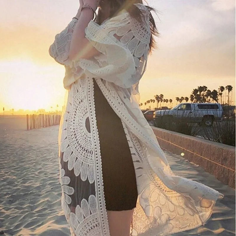 2022 Spring Summer Sun Protection Clothing Boho Beach Seaside Holiday Shawl Korean Lace-up Thin Jacquard Lace Jacket Women X38
2022 Spring Summer Sun Protection Clothing Boho Beach Seaside Holiday Shawl Korean Lace-up Thin Jacquard Lace Jacket Women X38