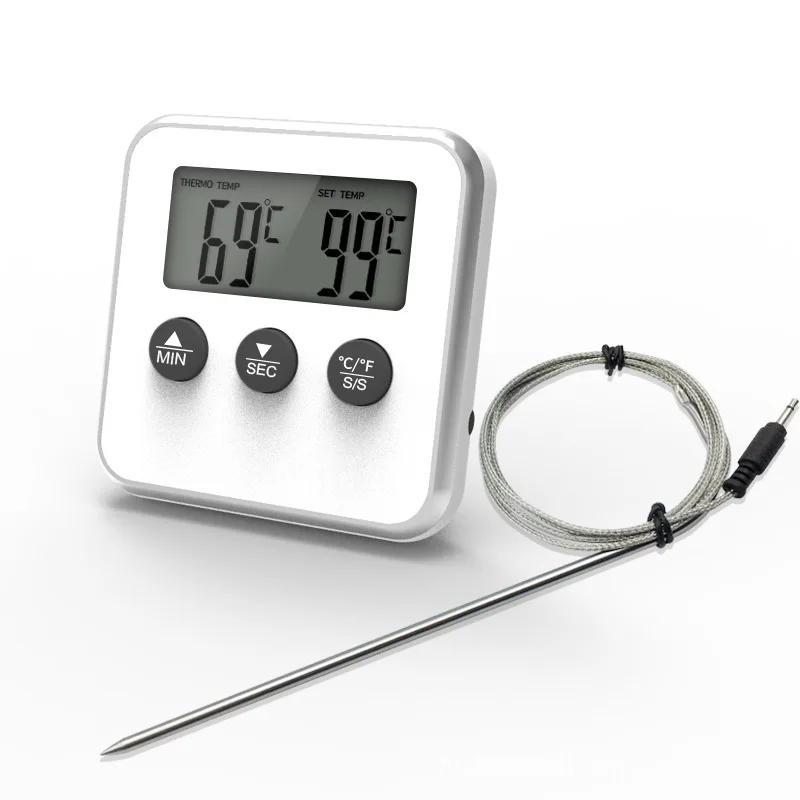 Electronic Digital LCD Food Thermometer Probe BBQ Meat Water Oil Cooking Temperature Alarm Cooking Timer Kitchen Tool
Electronic Digital LCD Food Thermometer Probe BBQ Meat Water Oil Cooking Temperature Alarm Cooking Timer Kitchen Tool