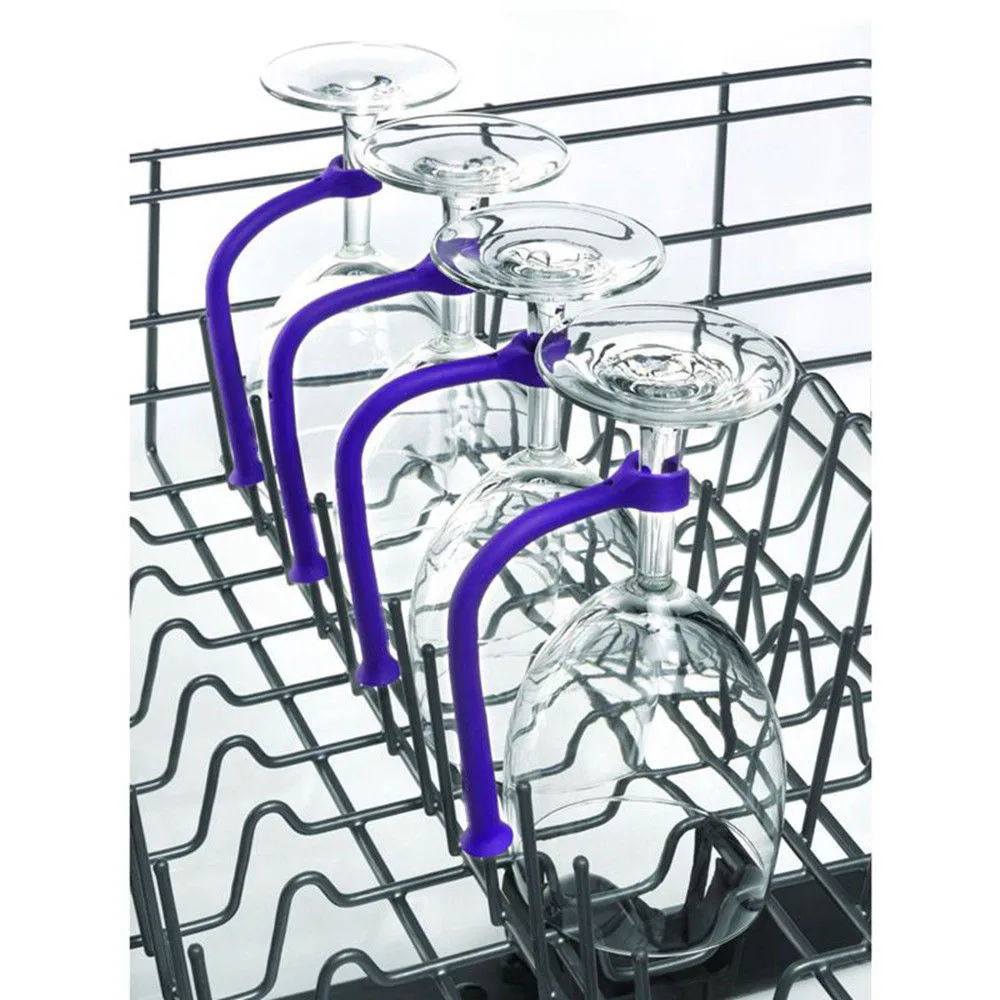 Safer Glass Dishwasher Goblet 4Pcs Silicone Adjust Holder Wine Stemware Wine glass racks 
Safer Glass Dishwasher Goblet 4Pcs Silicone Adjust Holder Wine Stemware Wine glass racks