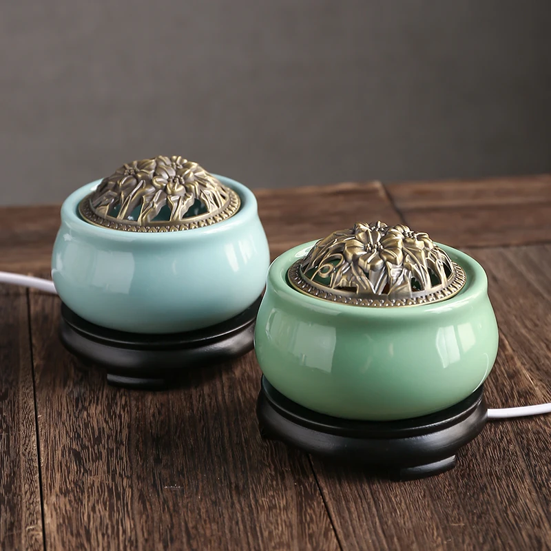 Chinese Agarwood Incense Burner Electric Ceramic Adjust Temperature Aroma Oil Burner Sandalwood Indoor Bruleur Encens Home Decor
Chinese Agarwood Incense Burner Electric Ceramic Adjust Temperature Aroma Oil Burner Sandalwood Indoor Bruleur Encens Home Decor