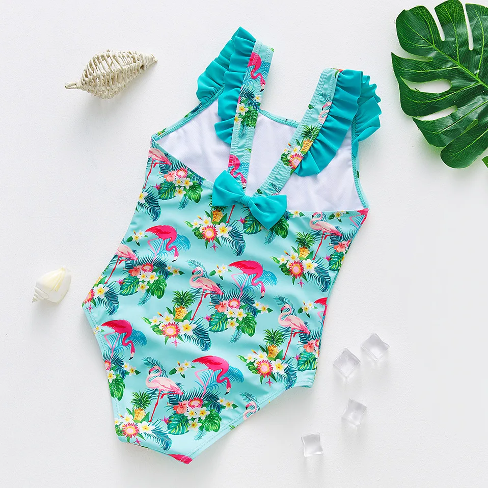 New Girls 2022 Swimsuit Flamingo Print Yellow Polka Dot Bow Children's Swim Clothes Ruffled One-piece Swimwear bañador bebe
New Girls 2022 Swimsuit Flamingo Print Yellow Polka Dot Bow Children's Swim Clothes Ruffled One-piece Swimwear bañador bebe