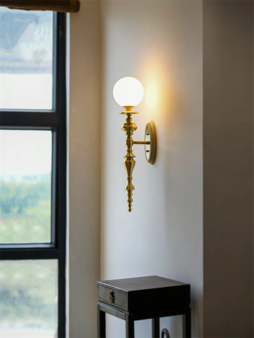 American Vintage Copper Long Glass Lampshade Wall Lamps Living Room Hallway Corridor Villa Bedroom Art Luxury Decor Wall Lights
American Vintage Copper Long Glass Lampshade Wall Lamps Living Room Hallway Corridor Villa Bedroom Art Luxury Decor Wall Lights