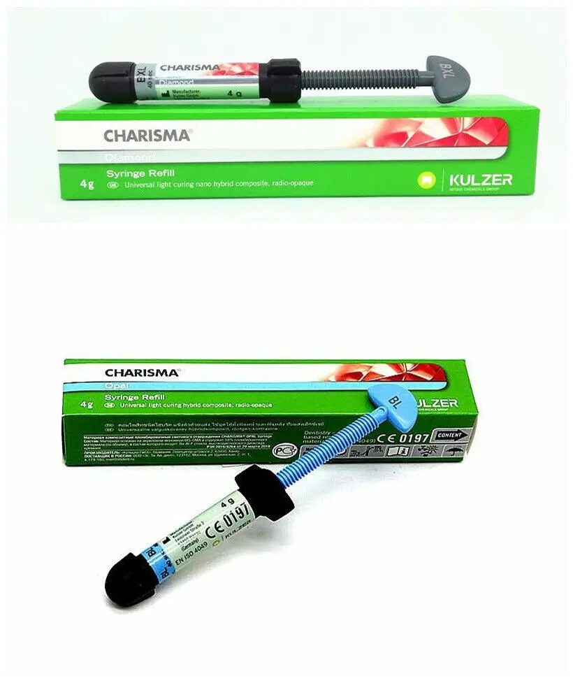 

5BOXES Dental BXL Composite Resin KULZER CHARISMA Diamond Universal Light Cure Syringe Refill Nano Hybrid