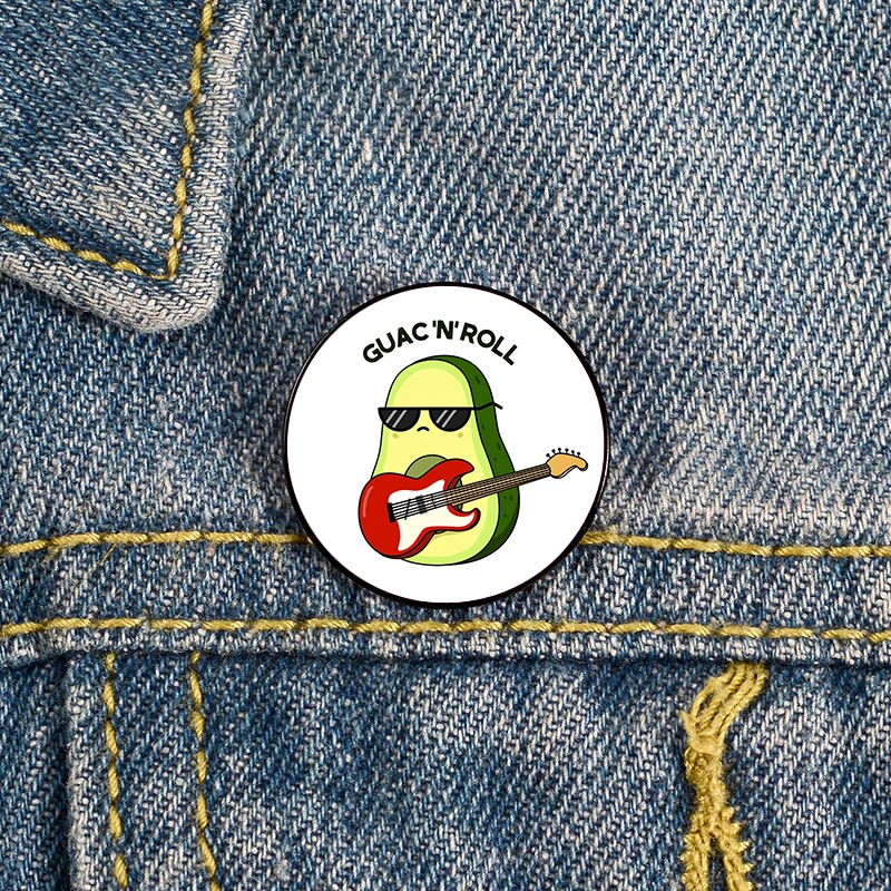Guac 'n' Roll Printed Pin Custom Funny vintage Brooches Shirt Lapel teacher Bag Cute Badge Cartoon pins for Lover Girl Friends
Guac 'n' Roll Printed Pin Custom Funny vintage Brooches Shirt Lapel teacher Bag Cute Badge Cartoon pins for Lover Girl Friends