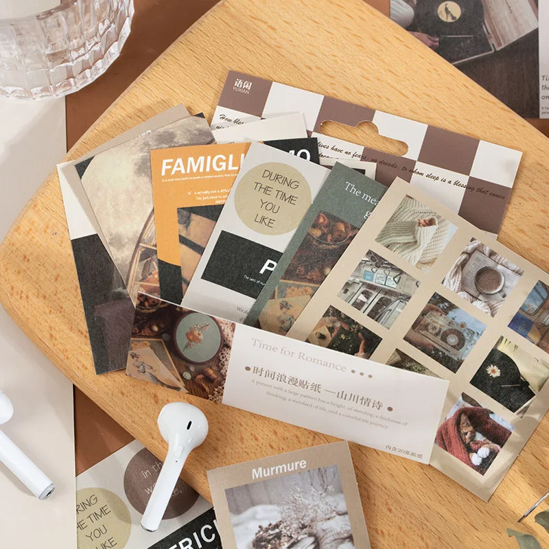 20 pcs aesthetic stickers Romantic photos series Decorative Stationery Stickers Scrapbooking DIY Diary Album Journal Stick Lable
20 pcs aesthetic stickers Romantic photos series Decorative Stationery Stickers Scrapbooking DIY Diary Album Journal Stick Lable