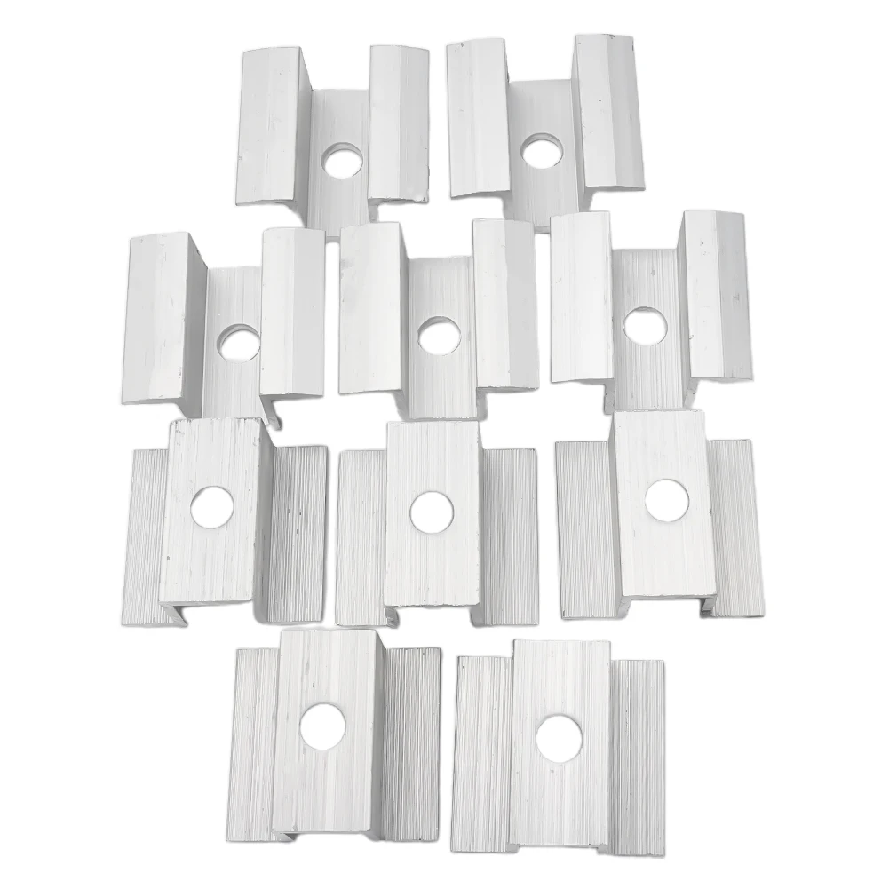 10Pcs Solar Centre Clamp PV Solar Panel Mounting Brackets Aluminium Solar Panels For Frame Height 25-50MM Solar Accessries
10Pcs Solar Centre Clamp PV Solar Panel Mounting Brackets Aluminium Solar Panels For Frame Height 25-50MM Solar Accessries