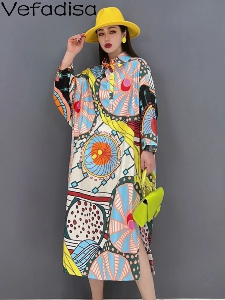 Vefadisa 2023 Autumn Fashion Turtleneck Pullover Dress Loose Mid-length Printing Personalized Print Dress Blue Red Women LHX4081
Vefadisa 2023 Autumn Fashion Turtleneck Pullover Dress Loose Mid-length Printing Personalized Print Dress Blue Red Women LHX4081