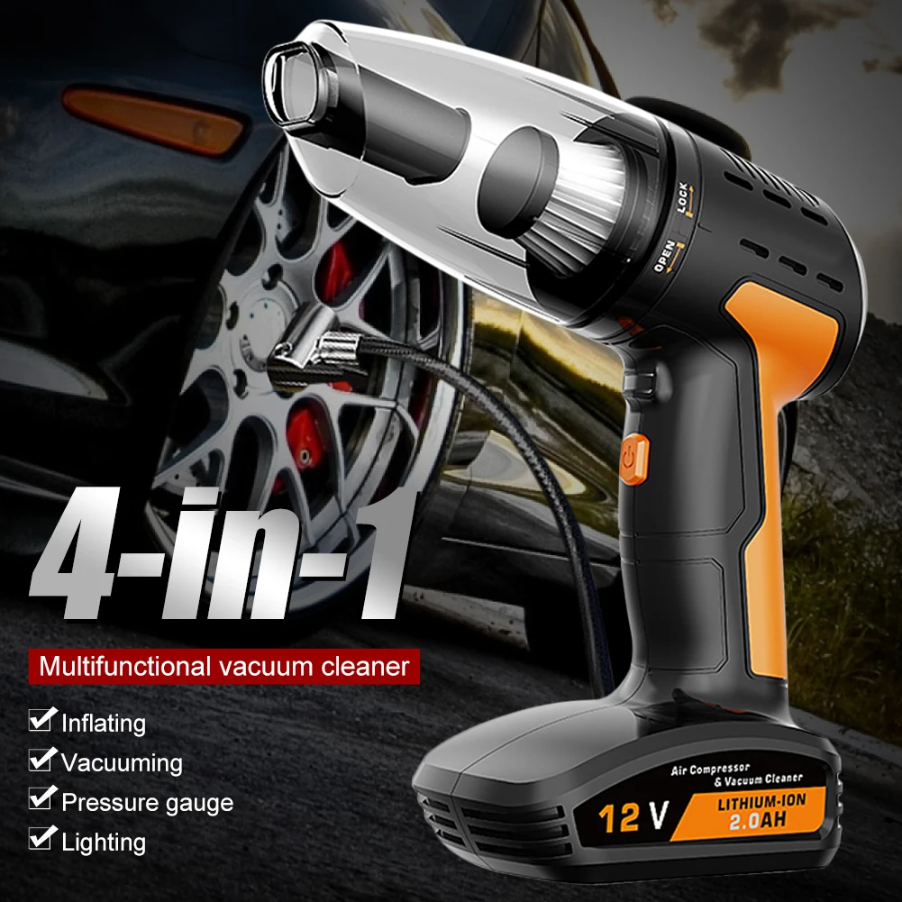 Wireless Car Vacuum Cleaner 6000Pa Auto Interior Home Handheld Cleaner With LED Light Tire Pressure Gauge Car Accessories
Wireless Car Vacuum Cleaner 6000Pa Auto Interior Home Handheld Cleaner With LED Light Tire Pressure Gauge Car Accessories