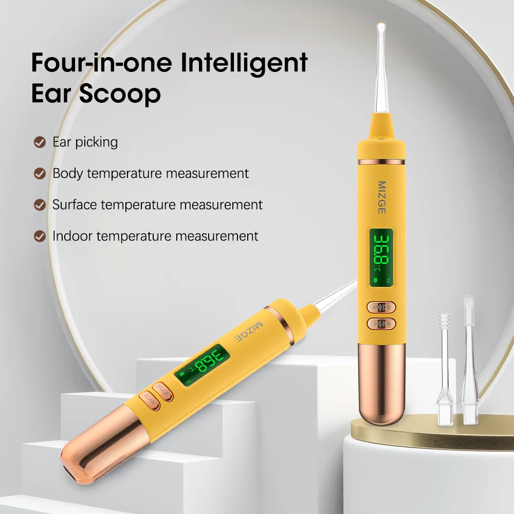 Ear Cleaner Intelligent Body Temperature Measurement Ear Wax Removal Tool With LED Light Smart Ear Cleaning Kit Best Gift
Ear Cleaner Intelligent Body Temperature Measurement Ear Wax Removal Tool With LED Light Smart Ear Cleaning Kit Best Gift