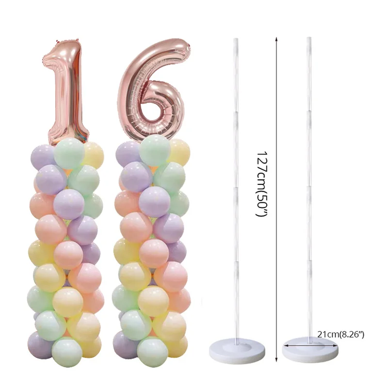 2Sets Adult kids birthday party Balloon column stand Wedding arch decoration Baby shower 100pcs Latex globos for Number ballons
2Sets Adult kids birthday party Balloon column stand Wedding arch decoration Baby shower 100pcs Latex globos for Number ballons