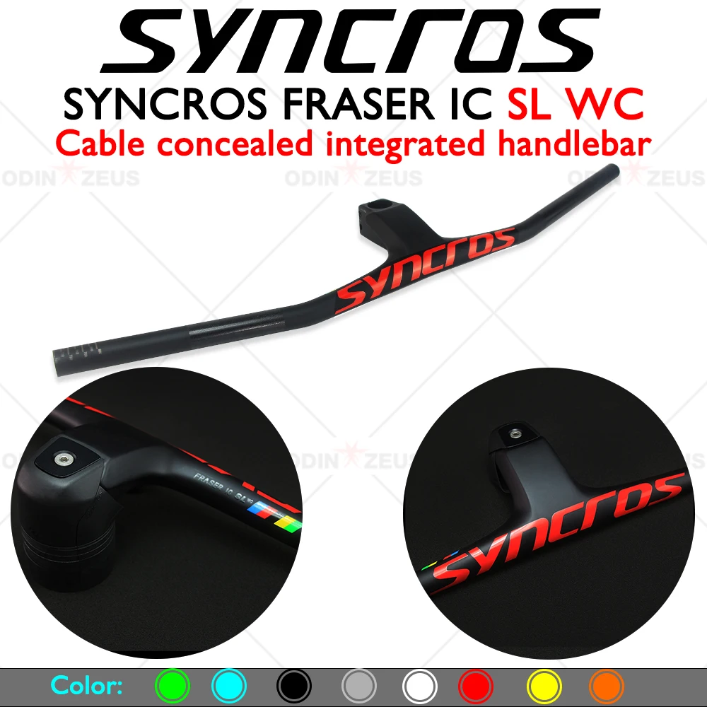 

SYNCROS FRASER IC SL WC Cable Concealed XC Level -20°Integrated Carbon Handlebar With Stem 70-90*740mm Front Computer Stand