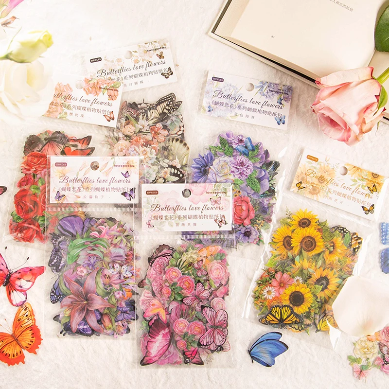 50pcs/pack Butterfly Flowers Stickers Decorative Adhesive Diy Sticker for Scrapbooking Stick Labels junk journal supplies
50pcs/pack Butterfly Flowers Stickers Decorative Adhesive Diy Sticker for Scrapbooking Stick Labels junk journal supplies