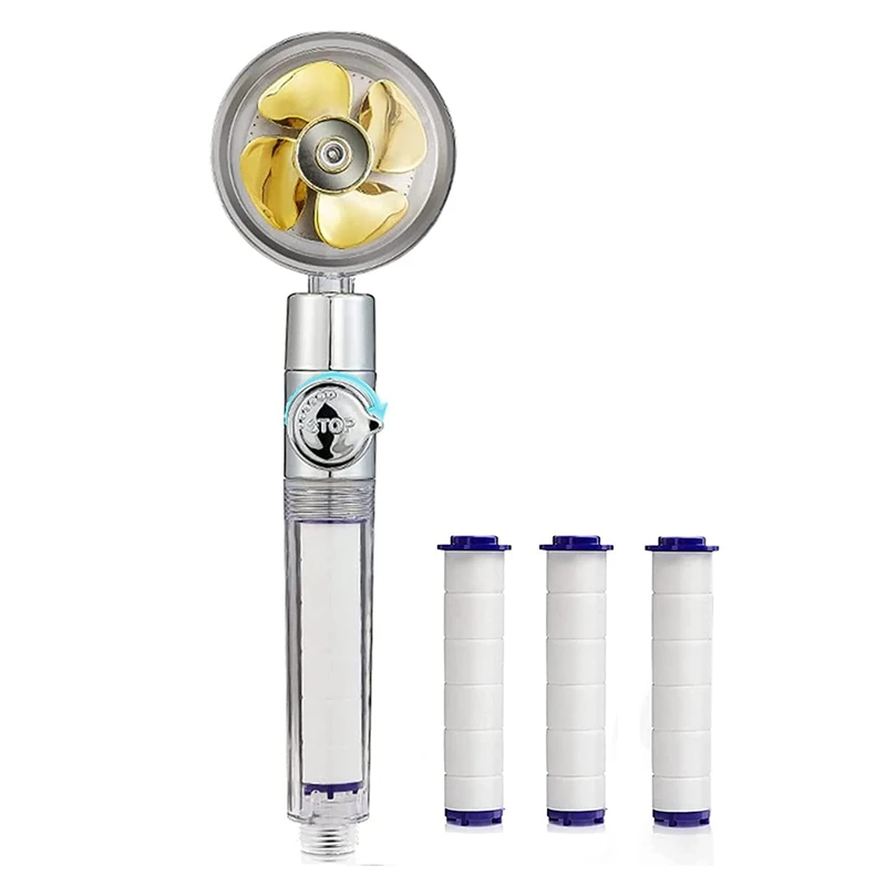 Shower Head, Propeller Shower Head With Filter, Water Saving, 360° Rotatable High Pressure Hand Shower Shower Head
Shower Head, Propeller Shower Head With Filter, Water Saving, 360° Rotatable High Pressure Hand Shower Shower Head