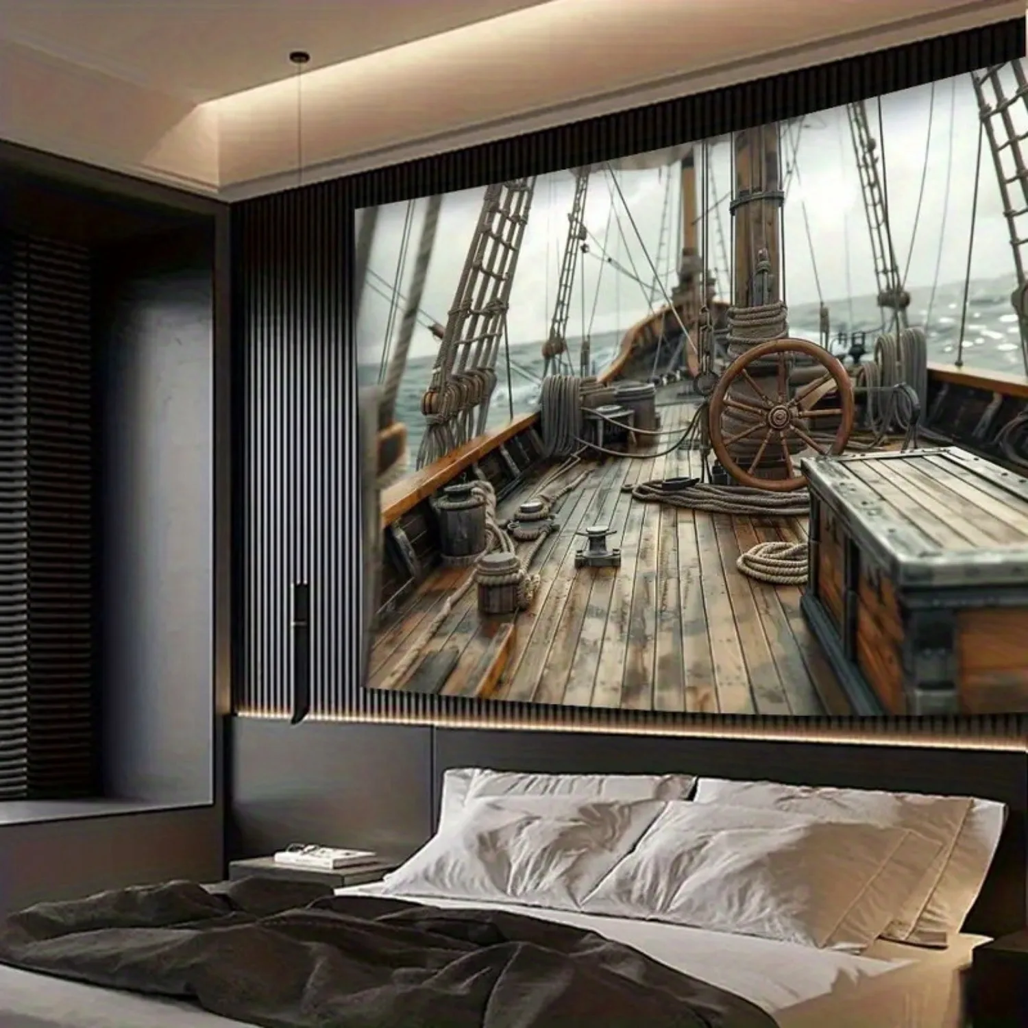 Винтажный гобелен "Пиратский корабль", полиэстер
Винтажный гобелен "Пиратский корабль", полиэстер