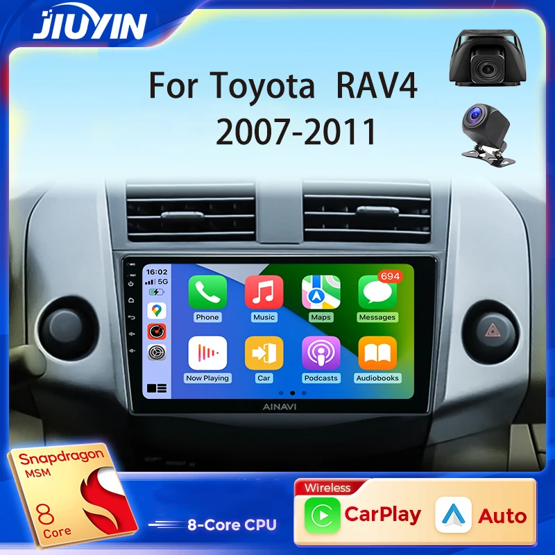 

JIUYIN 9" 2Din Android10 Car Radio for Faw Toyota 2007 2008 2009 2010 2011 Multimedia Player Carplay Stereo GPS 4G Wifi Speakers