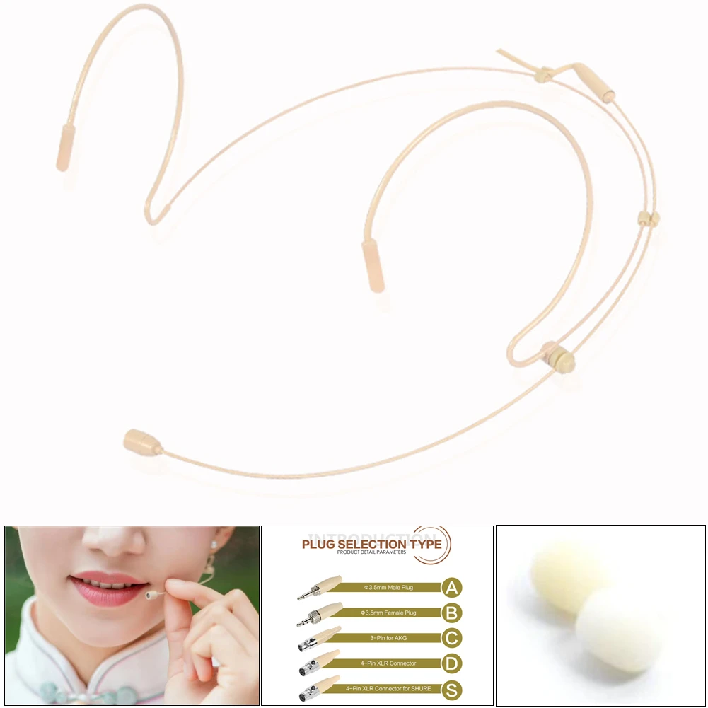 Adjustable Headset Omnidirectional Condenser Microphone For Kids Student 4 Pin 3 Pin XLR 3.5mm Lockable Headworn Mic Mike
Adjustable Headset Omnidirectional Condenser Microphone For Kids Student 4 Pin 3 Pin XLR 3.5mm Lockable Headworn Mic Mike