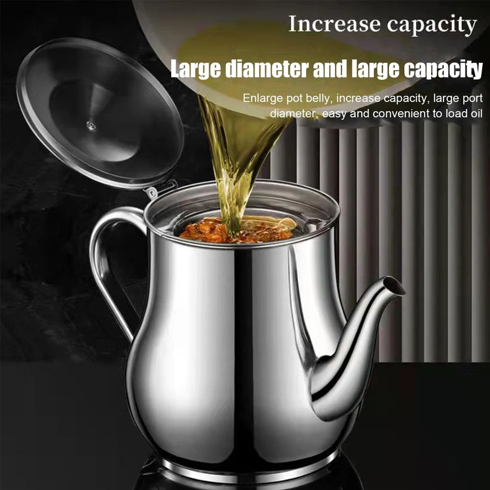 Stainless Steel Filter Oil Pot oil Pouring Storage Bottles Fine Mesh Dustproof Lid Food Contact Grease Container Oil Separator
Stainless Steel Filter Oil Pot oil Pouring Storage Bottles Fine Mesh Dustproof Lid Food Contact Grease Container Oil Separator