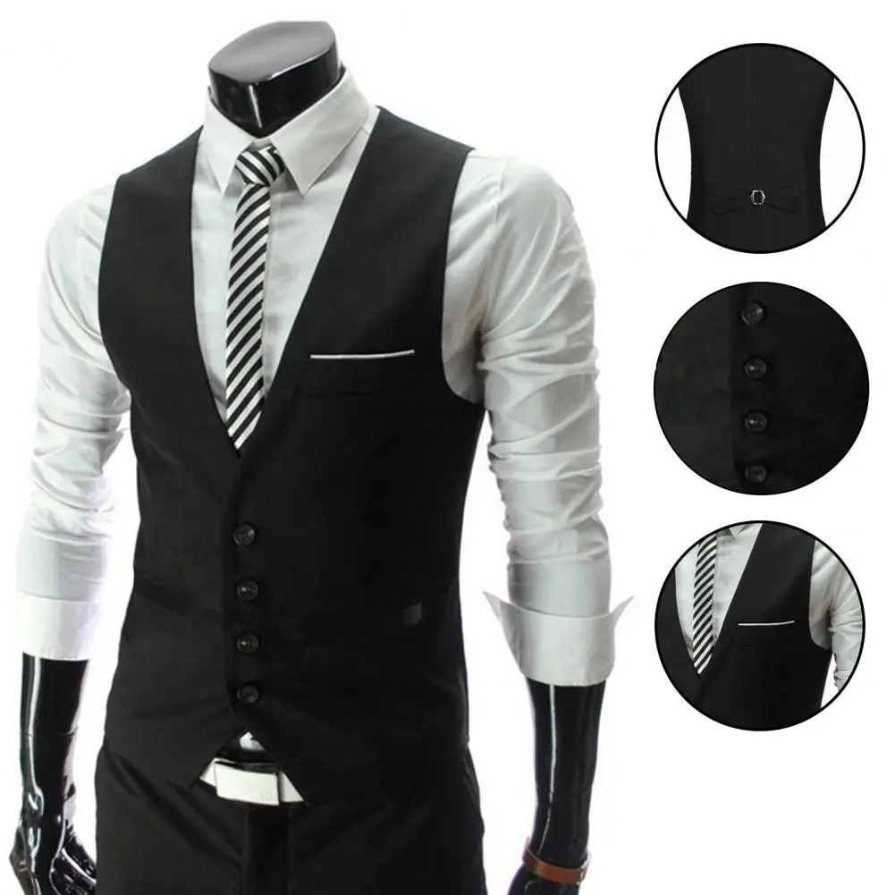 Suit Vest Simple Business Vest Soft Texture Handsome Stylish Solid Color Men Formal Business Vest
Suit Vest Simple Business Vest Soft Texture Handsome Stylish Solid Color Men Formal Business Vest